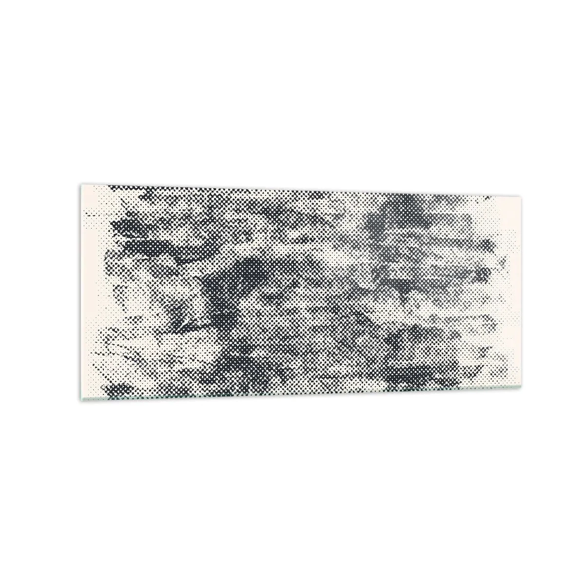 Impression sur verre - Image sur verre - Composition brumeuse abstraite dans des tons de gris - 120x50cm - Composition brumeuse - Décoration murale moderne pour le salon et la chambre ARTTOR