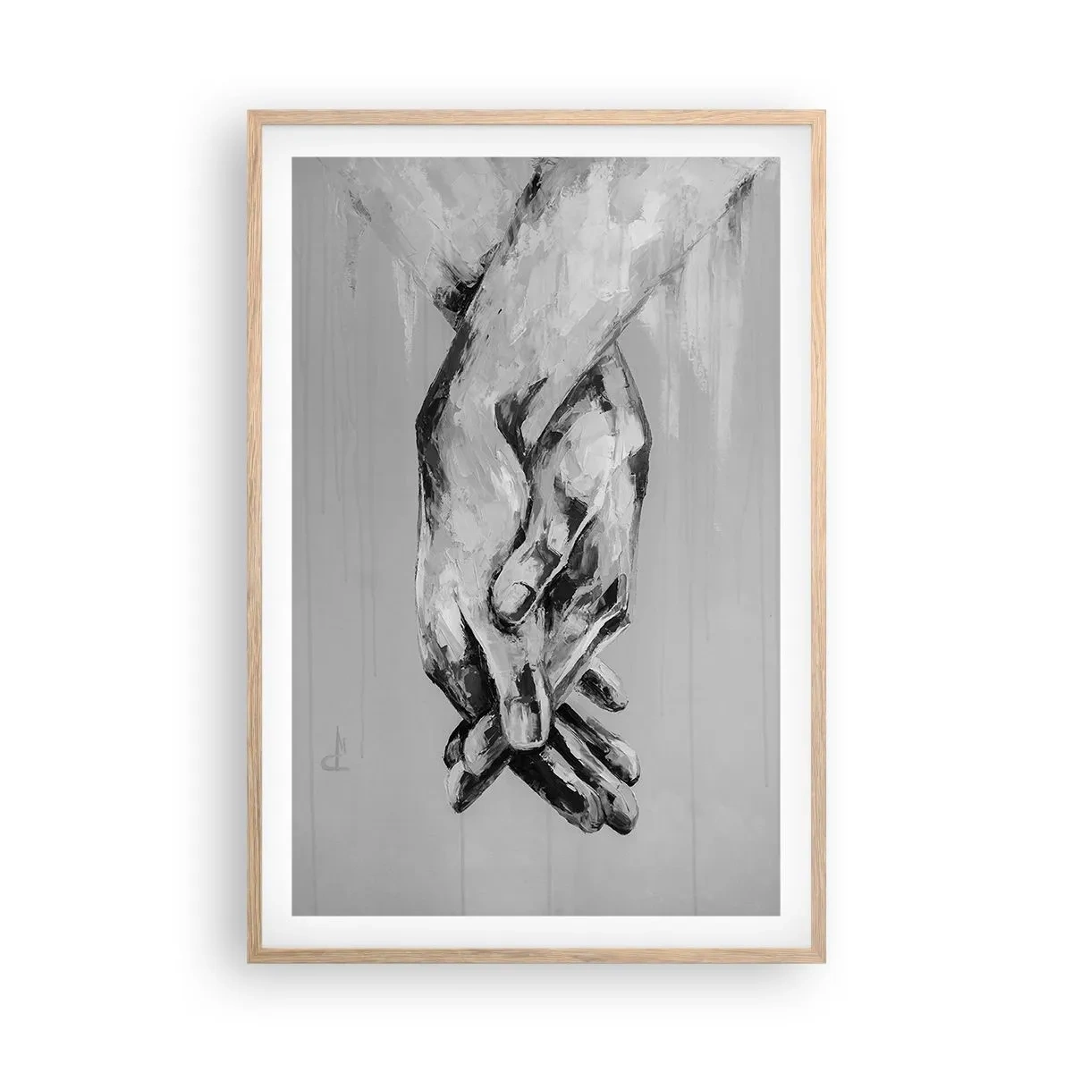 Affiche dans un chêne clair - Poster - Début... - 61x91 cm