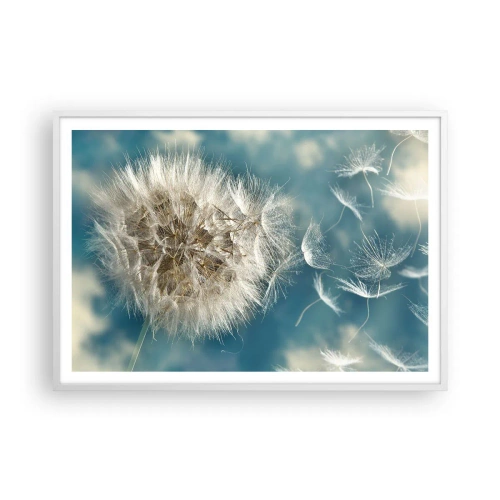 Affiche dans un cadre blanc - Poster - souffle d'ange - 100x70 cm