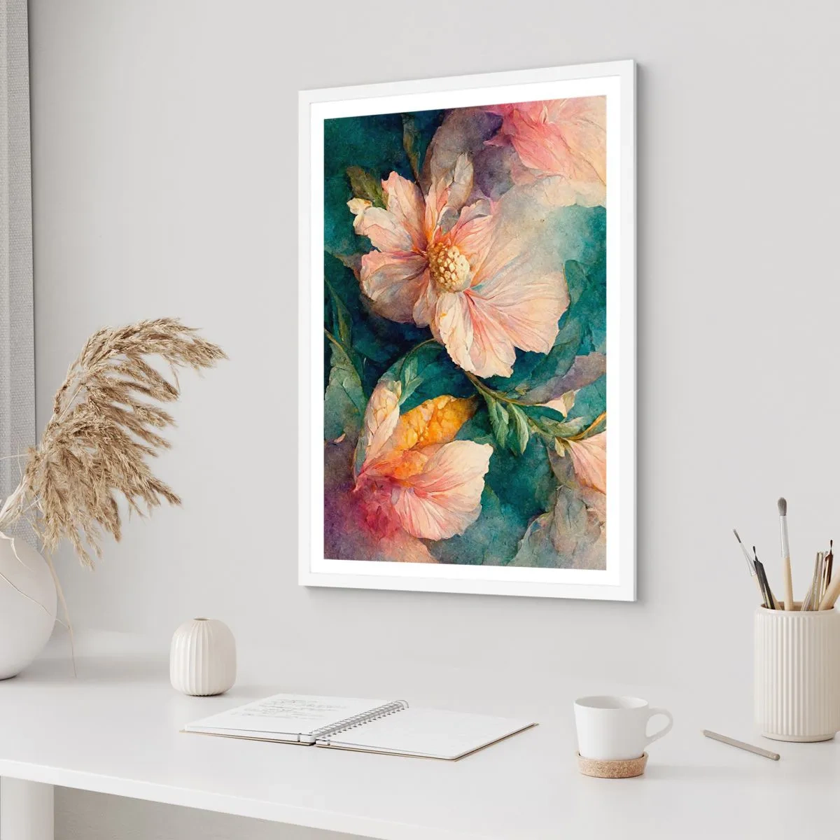 Affiche dans un cadre blanc - Poster - Uniquement de la subtilité - 70x100 cm