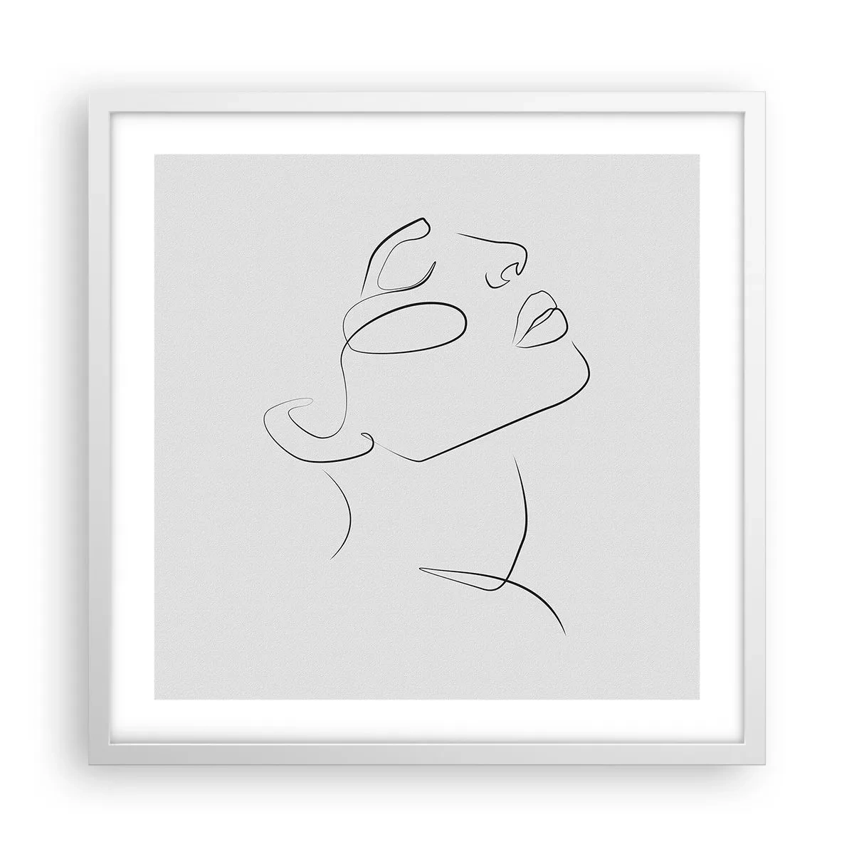 Affiche dans un cadre blanc - Poster - Méandre du rêve - 50x50 cm