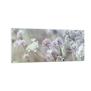 Impression sur verre - Image sur verre - Herbes douces en filigrane - 100x40 cm