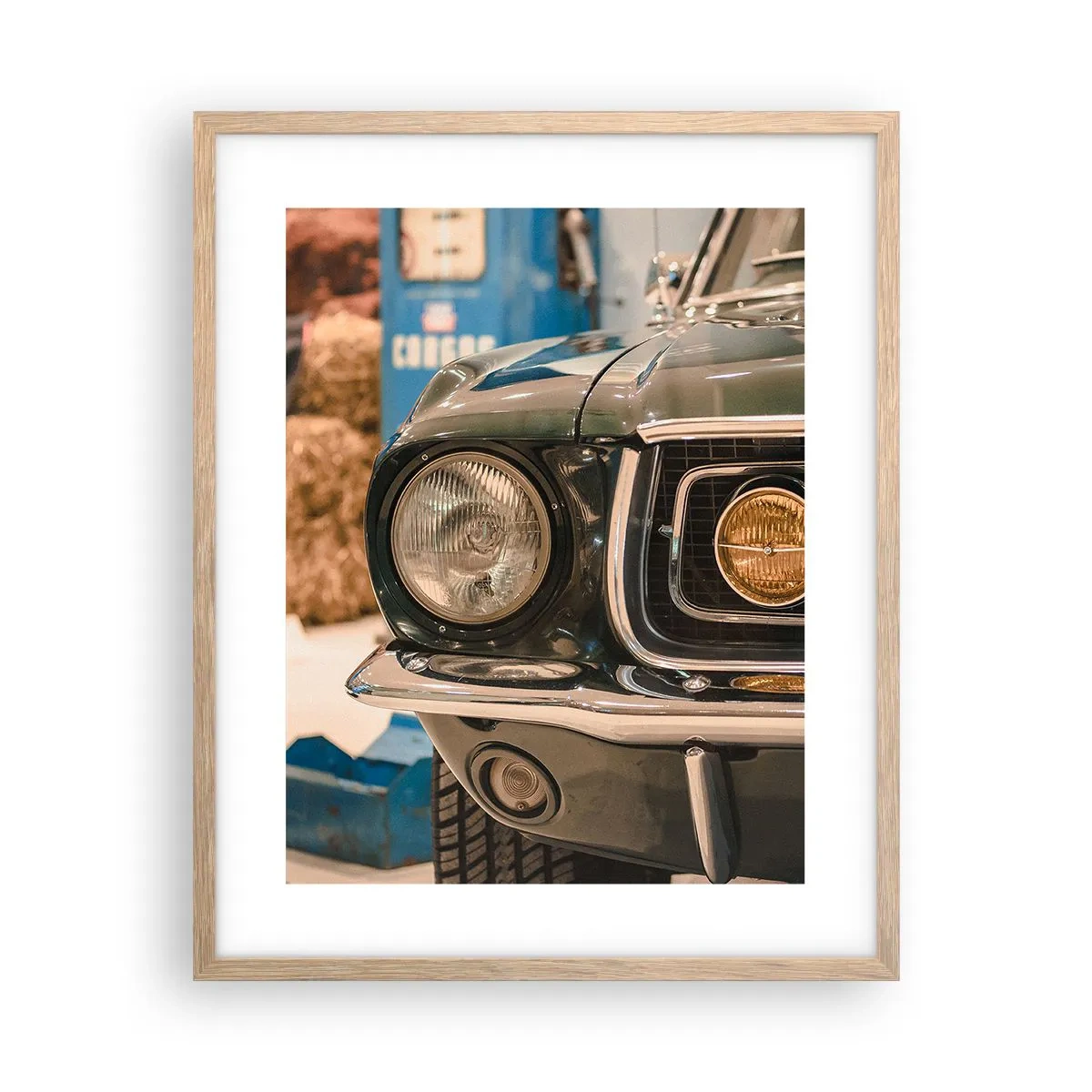 Affiche dans un chêne clair - Poster - Rencontre avec une légende - 40x50 cm