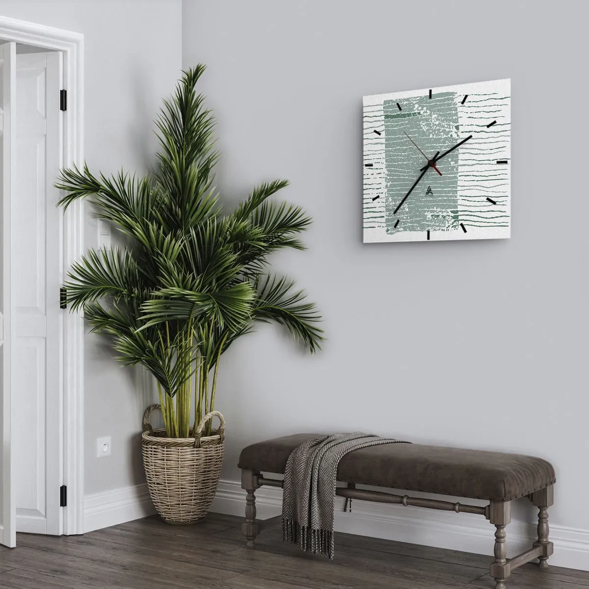 Horloge murale - Pendule murale - Abstraction de la mer - 30x30 cm