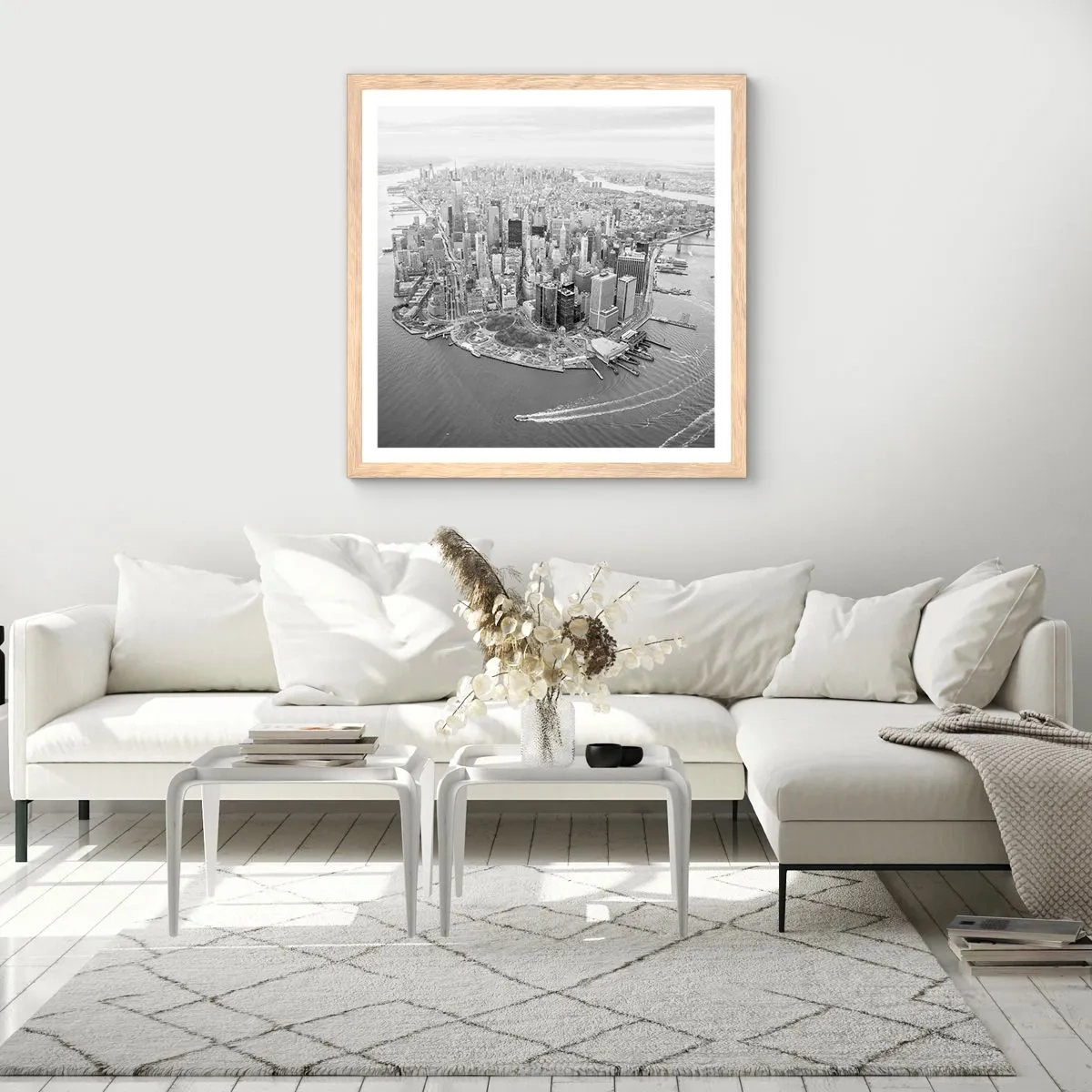 Affiche dans un chêne clair - Poster - Comment ne pas aimer ? - 60x60 cm