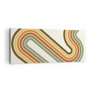 Impression sur toile - Image sur toile - En zig zag vers le but - 100x40 cm