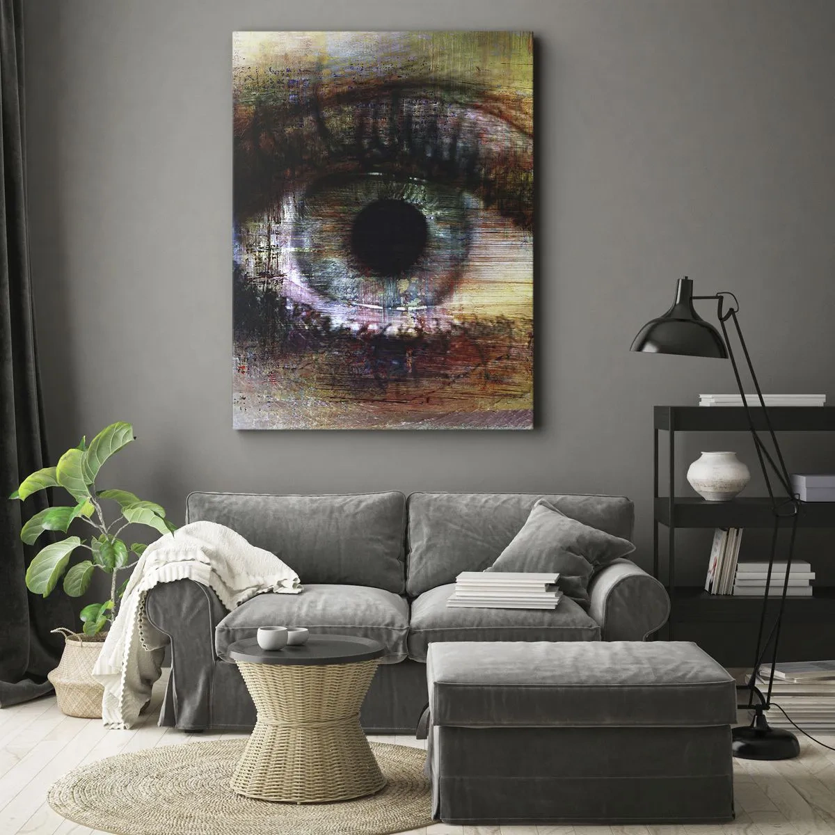 Impression sur toile - Image sur toile - Vous pouvez jeter un coup d'œil dans l'âme - 45x80 cm