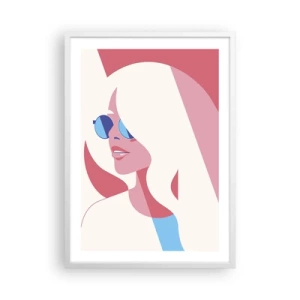 Affiche dans un cadre blanc - Poster - C'était une blonde… - 50x70 cm