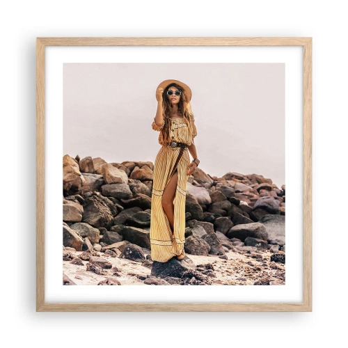 Affiche dans un chêne clair - Poster - La magie des pierres - 50x50 cm