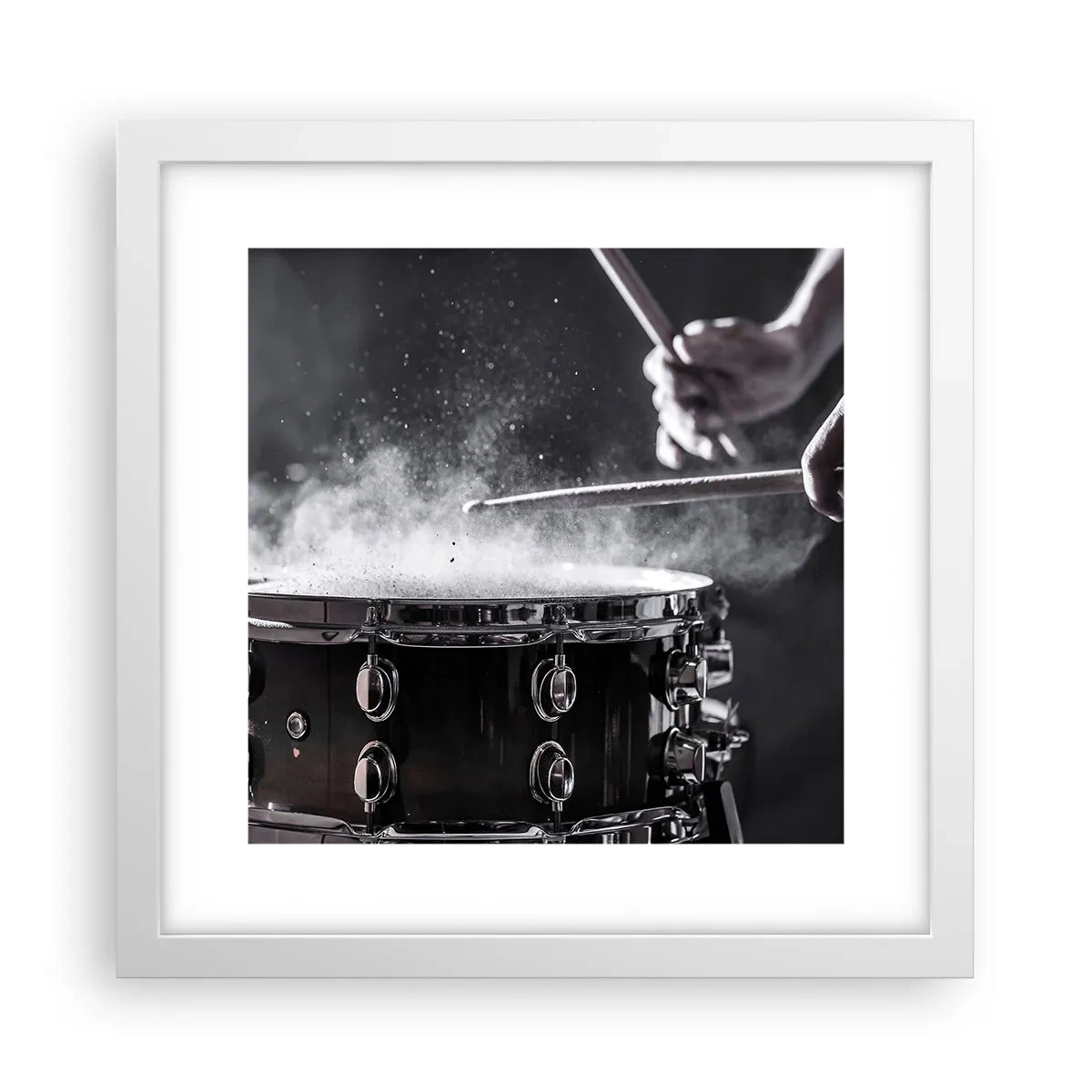 Affiche dans un cadre blanc - Poster - Tempo de la musique - 30x30 cm