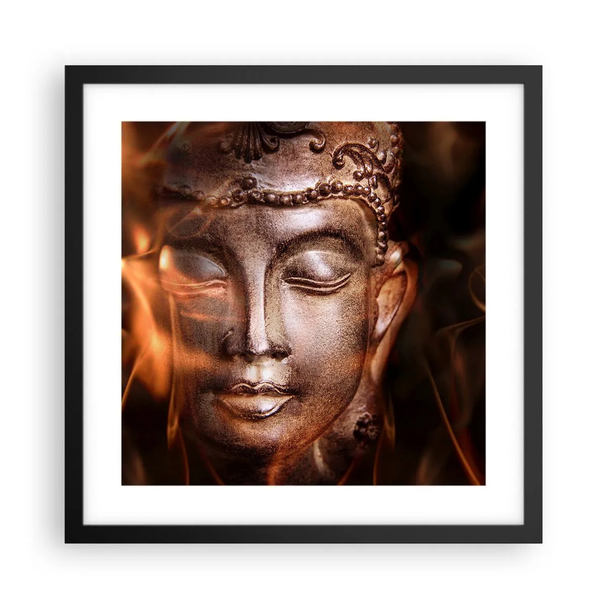 Affiche dans un cadre noir - Poster - Il n'existe qu'ici et maintenant - 40x40 cm