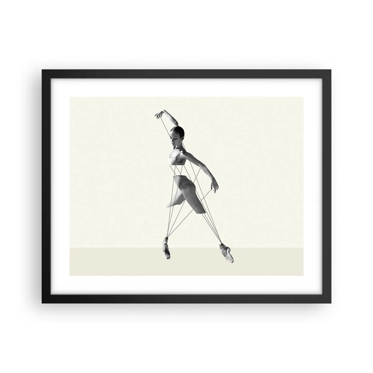 Affiche dans un cadre noir - Poster - Dans le théatre de la vie - 50x40 cm