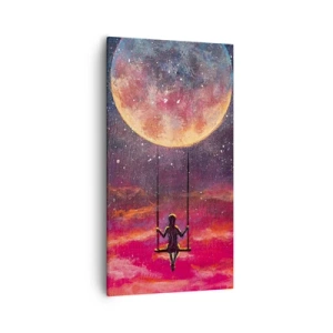 Impression sur toile - Image sur toile - Se balancer dans les nuages - 55x100 cm