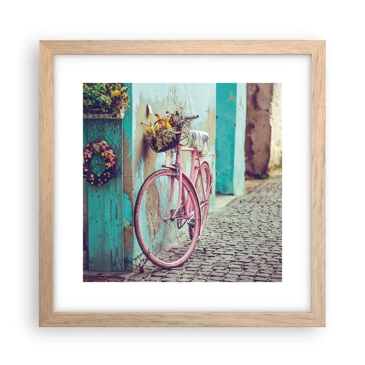 Affiche dans un chêne clair - Poster - Je reviens tout de suite - 30x30 cm