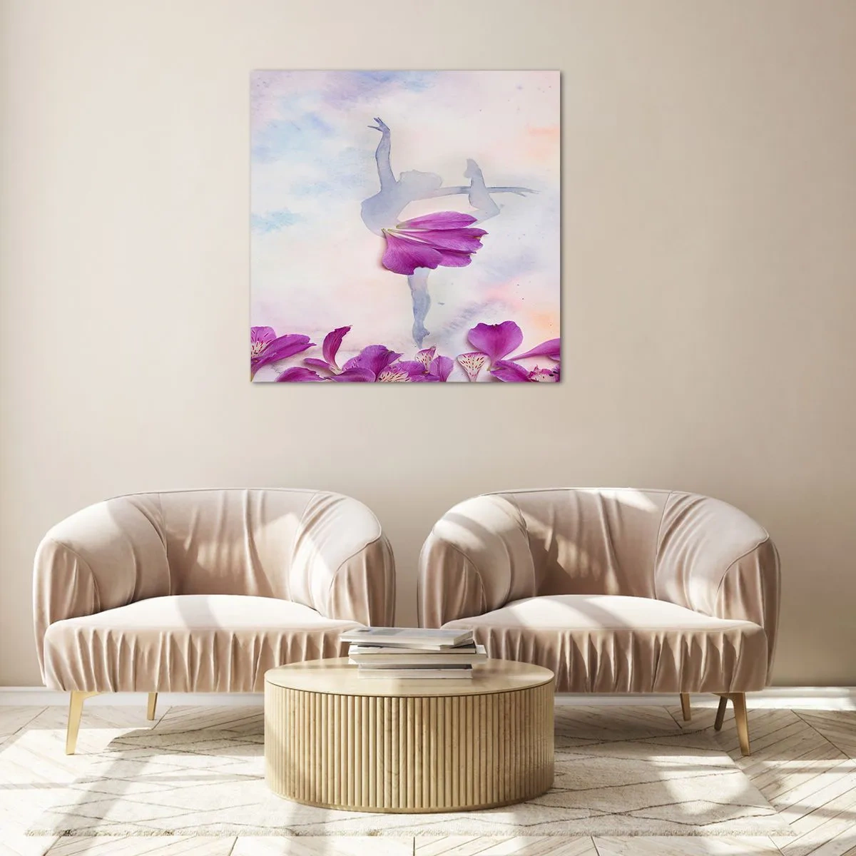 Impression sur verre - Image sur verre - Délicat comme une fleur - 60x60 cm