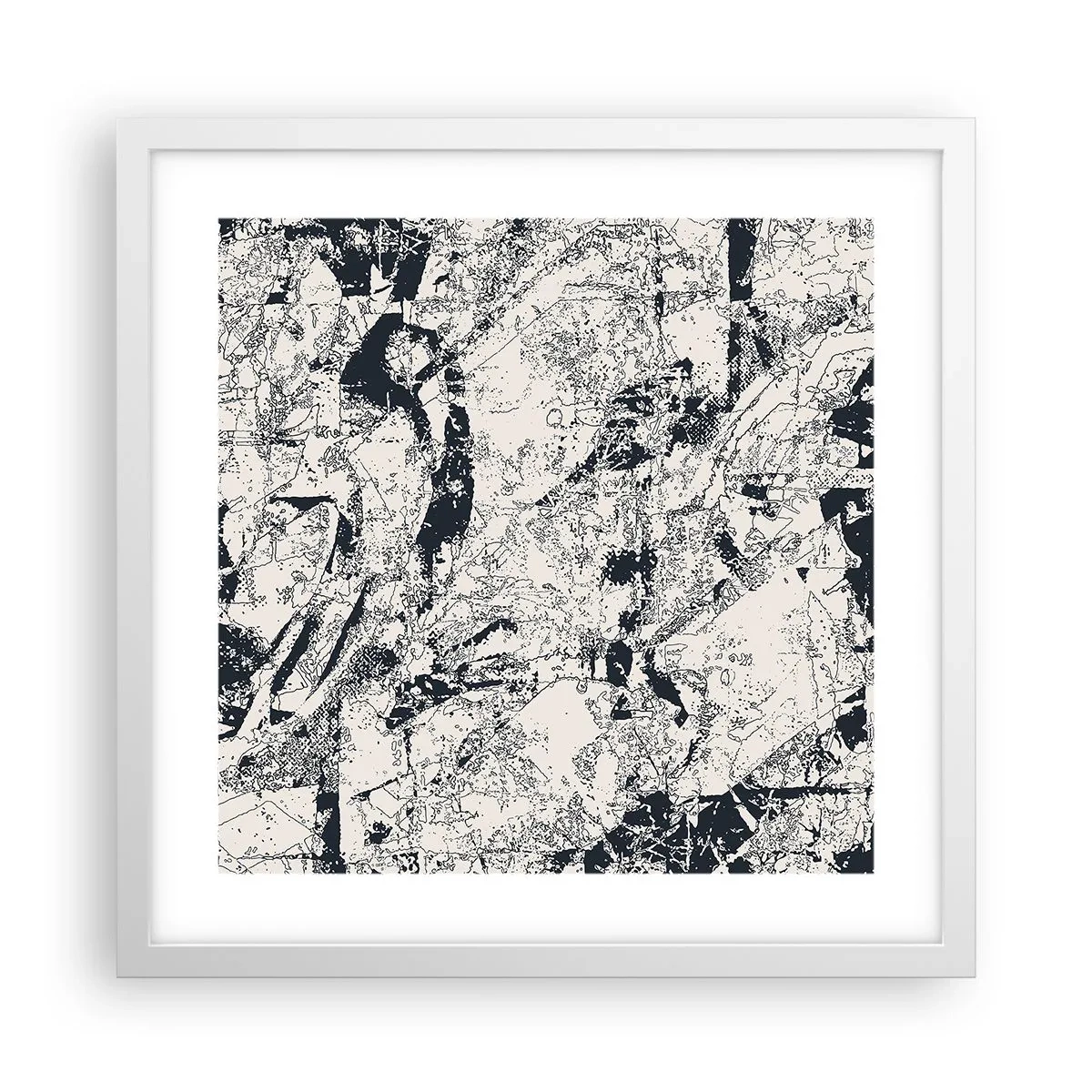 Affiche dans un cadre blanc - Poster - Interpénétration des contraires - 40x40 cm