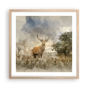 Affiche dans un chêne clair - Poster - Dignité - force - majesté - 50x50 cm