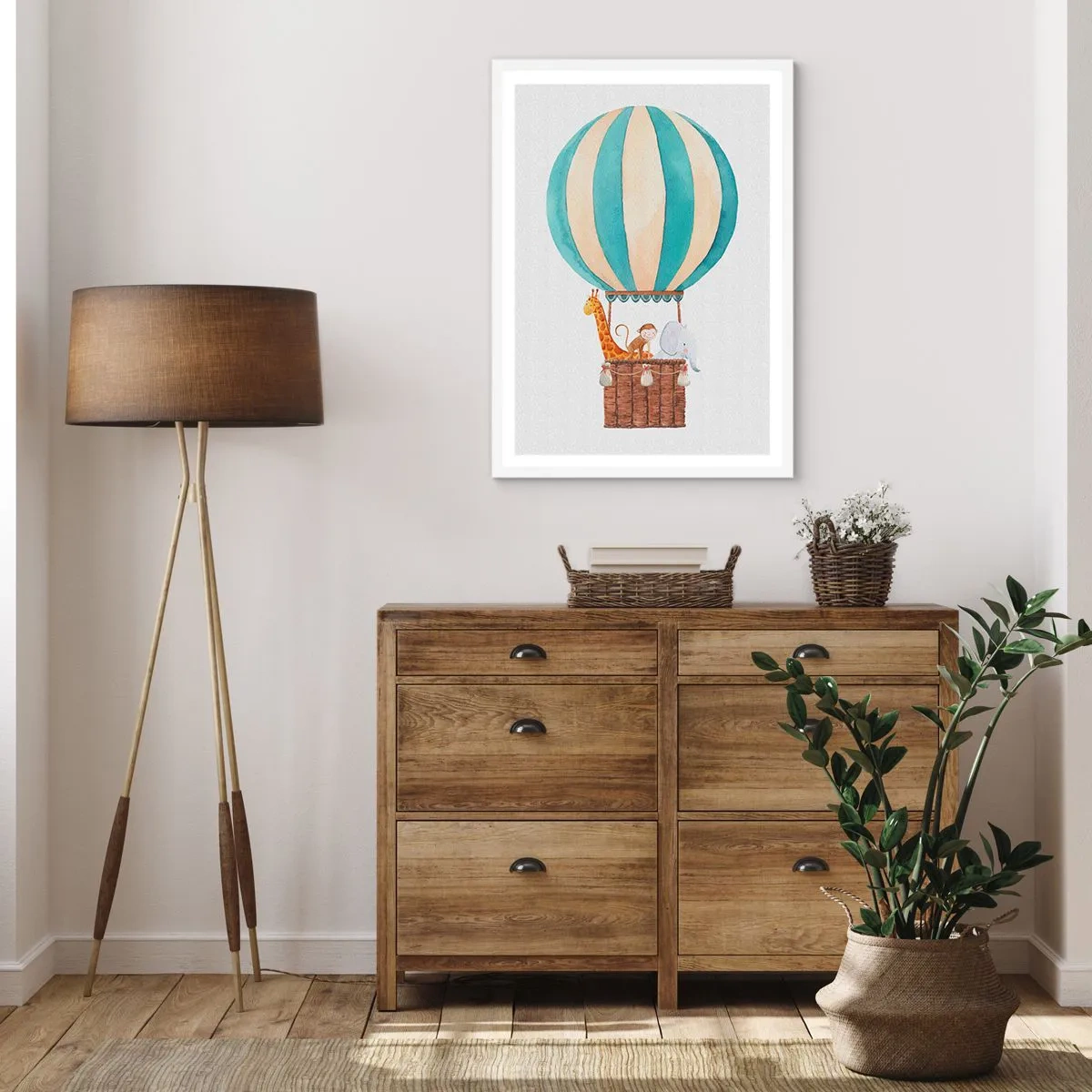 Affiche dans un cadre blanc - Poster - Voyage fantastique - 70x100 cm