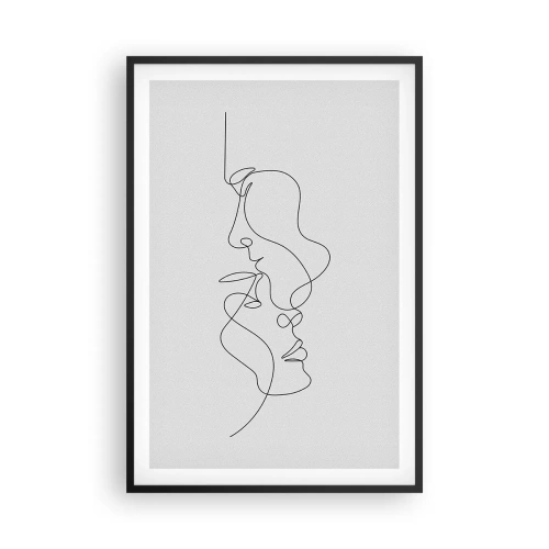 Affiche dans un cadre noir - Poster - Chaleur de désir renaissant - 61x91 cm