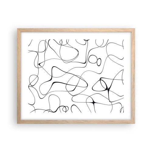 Affiche dans un chêne clair - Poster - Le chemin de la vie, les voies du hasard - 50x40 cm