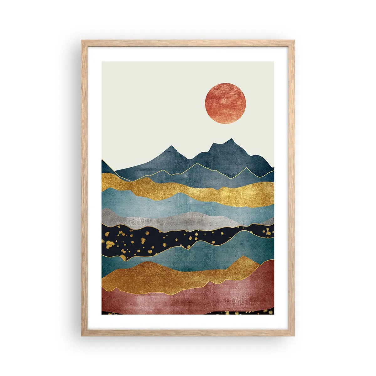 Affiche dans un chêne clair - Poster - Une coupe du monde - 50x70 cm