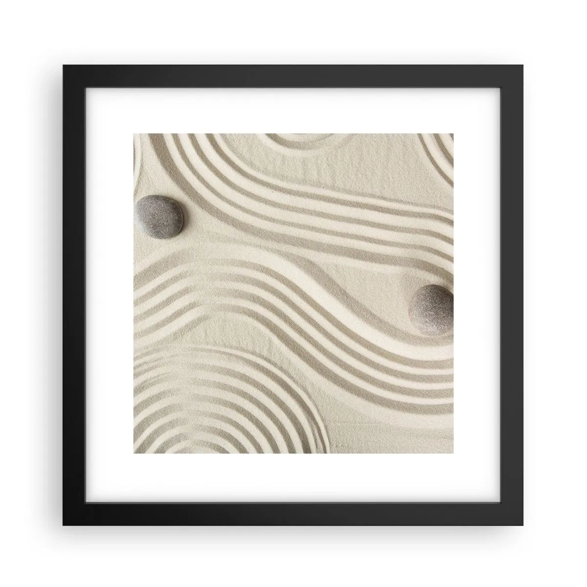 Affiche dans un cadre noir - Poster - Touche de chaleur - 30x30 cm