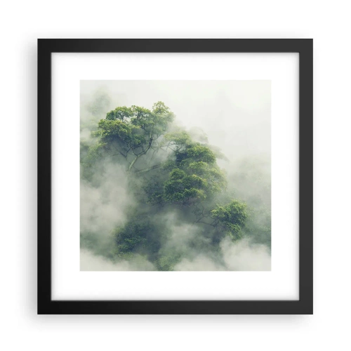 Affiche dans un cadre noir - Poster - Enveloppé de brouillard - 30x30 cm