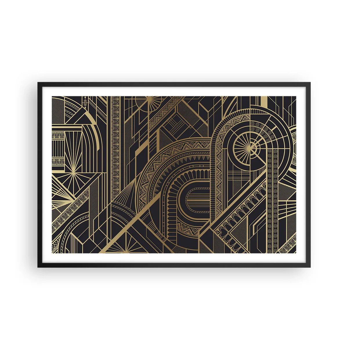 Affiche dans un cadre noir - Poster - Concept, idée, plan - 91x61 cm
