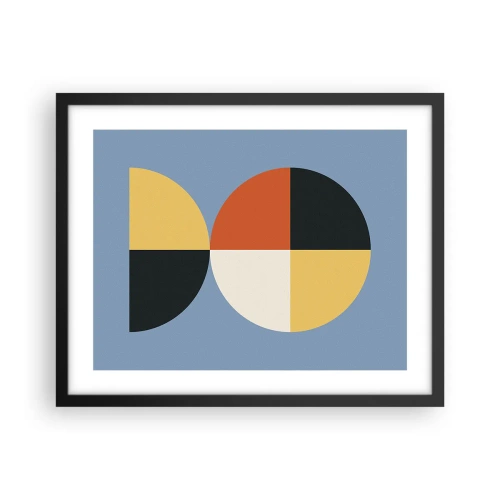 Affiche dans un cadre noir - Poster - Regarde et compte - 50x40 cm