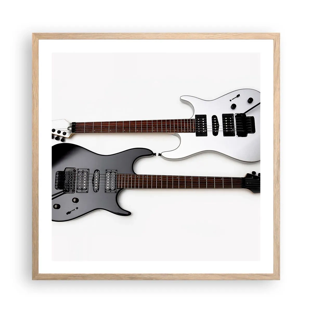 Affiche dans un chêne clair - Poster - Harmonie des formes - 60x60 cm