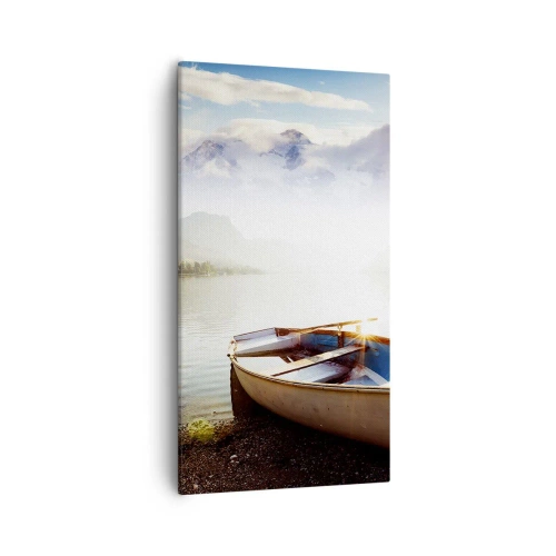 Impression sur toile - Image sur toile - Au bord de la grande et limpide eau - 55x100 cm