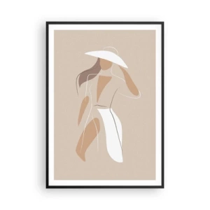 Affiche dans un cadre noir - Poster - Lea mode est un jeu - 70x100 cm