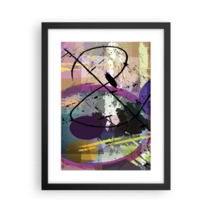 Affiche dans un cadre noir - Poster - Vous pouvez aller tout droit ou autour - 30x40 cm