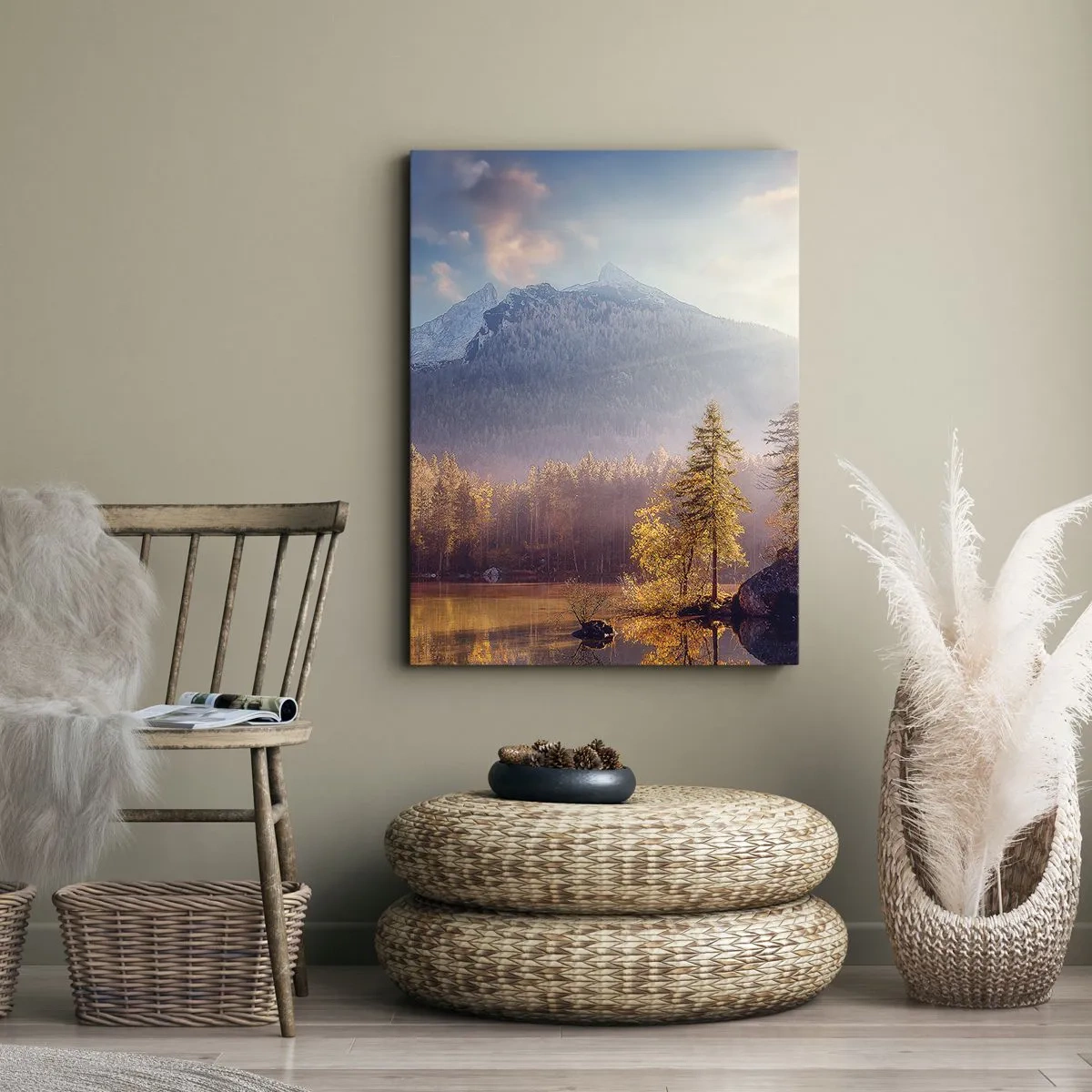 Impression sur toile - Image sur toile - Dans les montagnes et les vallées - 45x80 cm