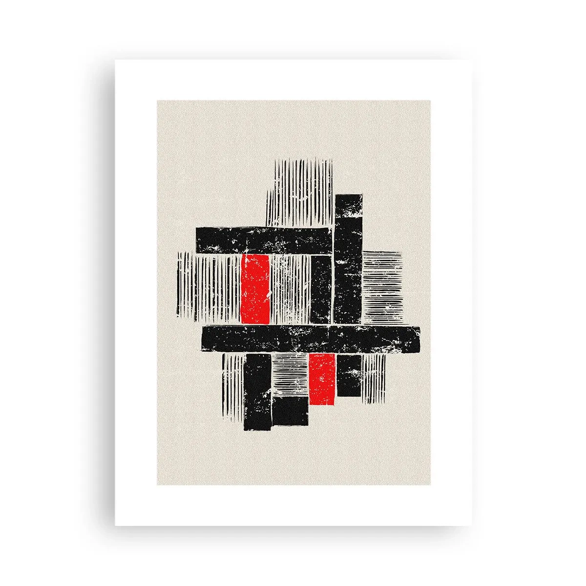 Affiche - Poster - En rouge et noir - 30x40 cm