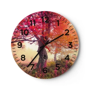 Horloge murale - Pendule murale - Frénésie de floraison - 30x30 cm