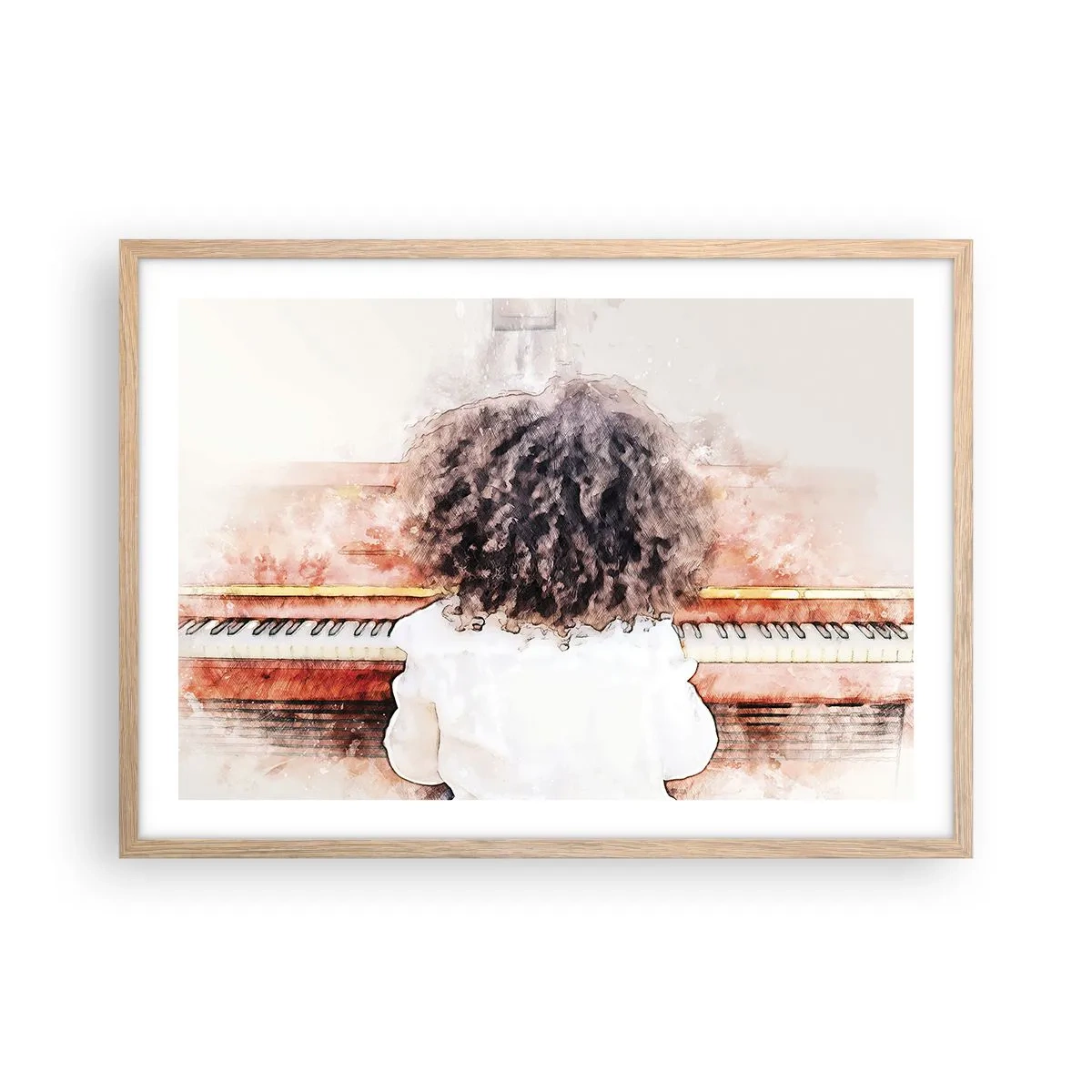 Affiche dans un chêne clair - Poster - Dans un nouveau monde - 70x50 cm