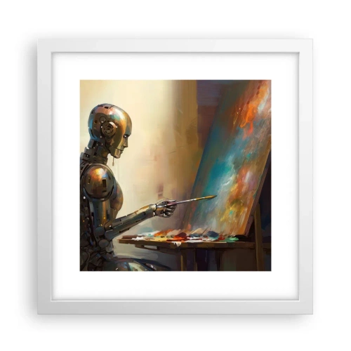 Affiche dans un cadre blanc - Poster - L'art du futur - 30x30 cm