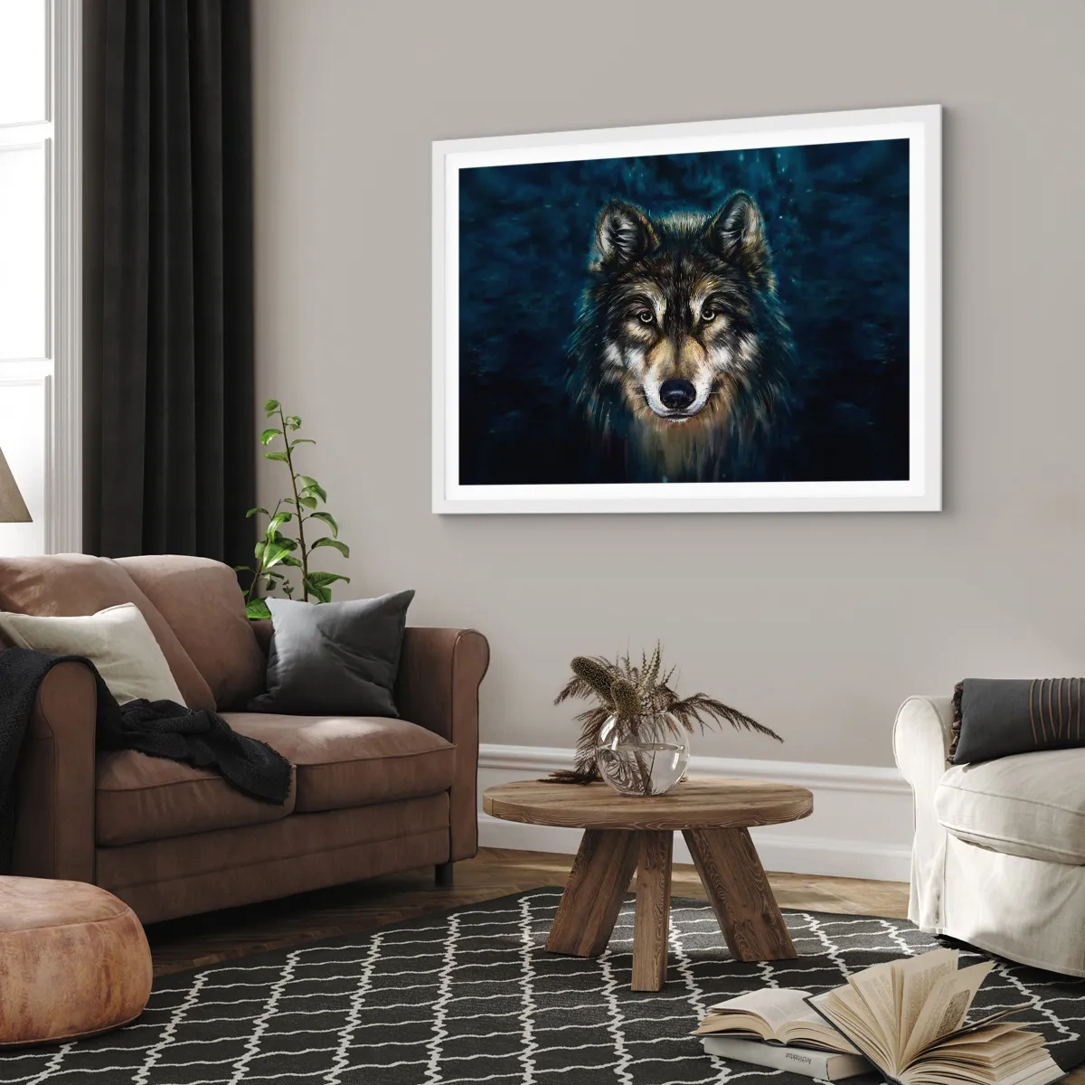 Affiche dans un cadre blanc - Poster - Alpha? Et oméga - 50x40 cm