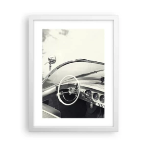 Affiche dans un cadre blanc - Poster - Temps pour riche - 30x40 cm