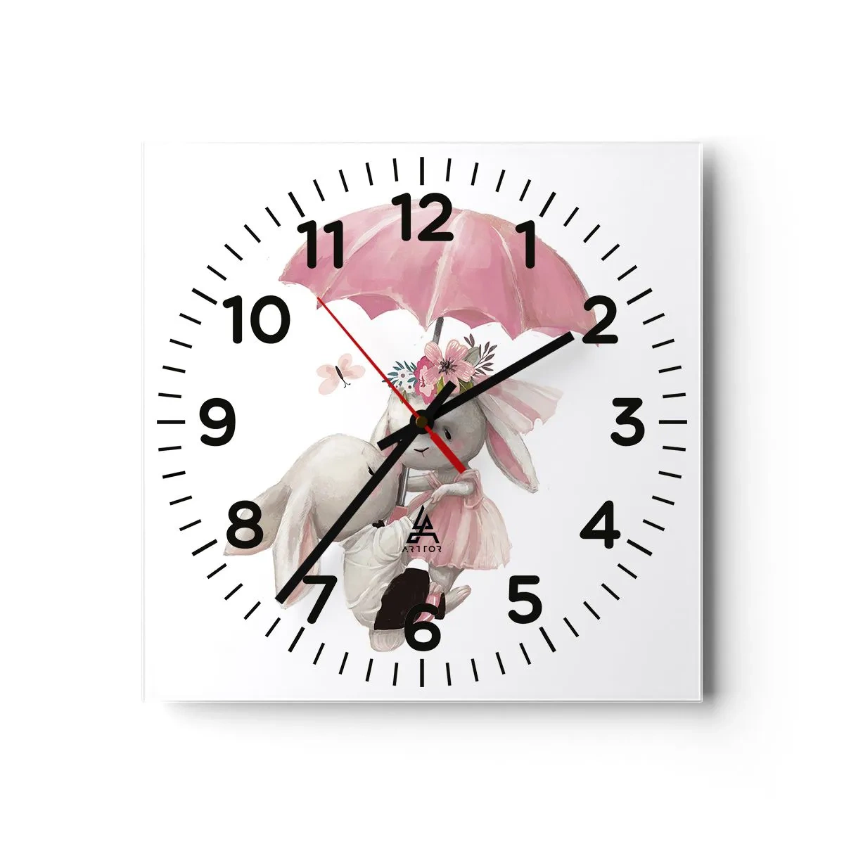 Horloge murale - Pendule murale - C'est ça l'amour - 40x40 cm