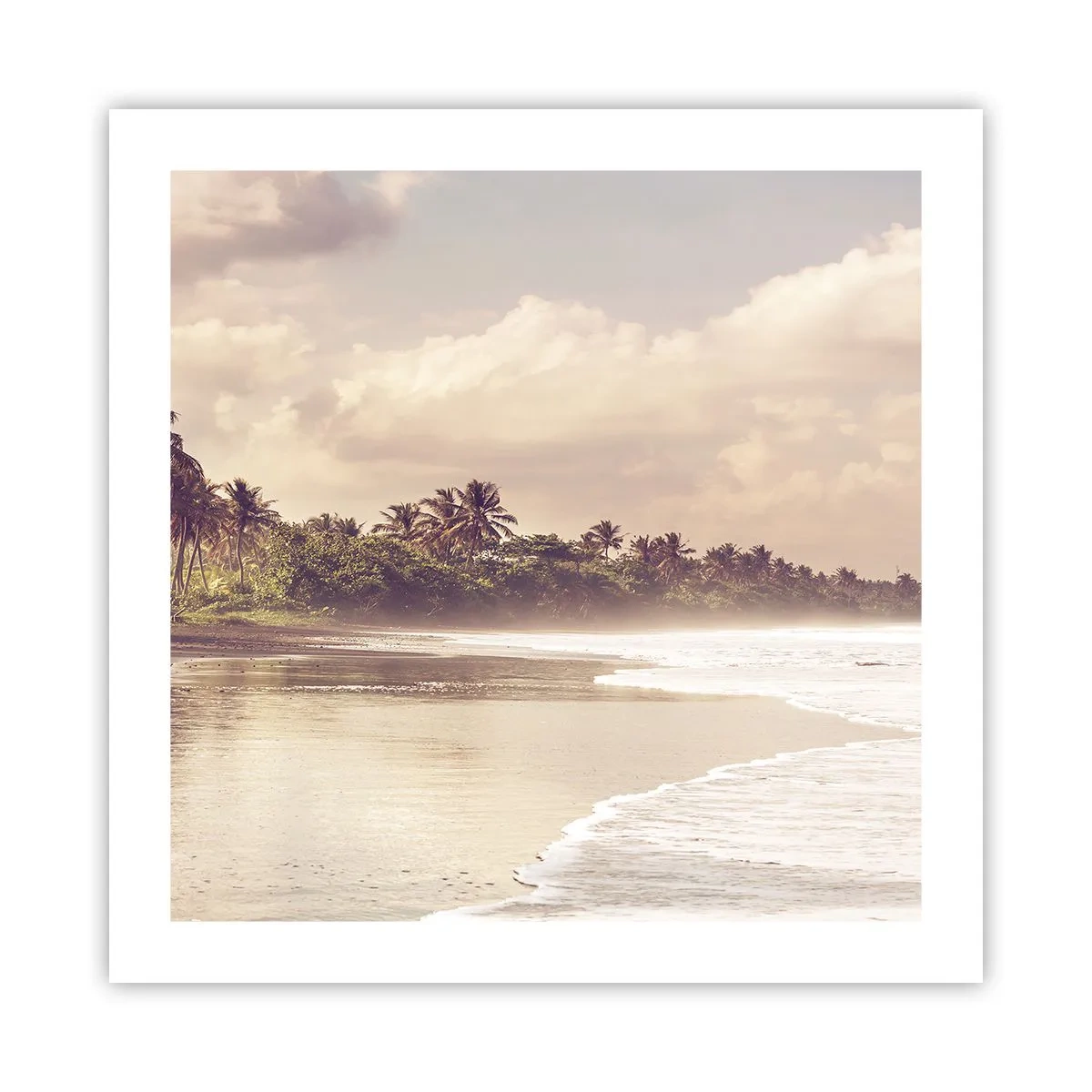 Affiche - Poster - La caresse des vagues - 50x50 cm