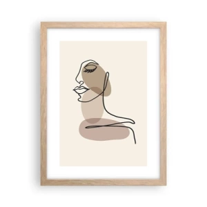 Affiche dans un chêne clair - Poster - S'écouter - 30x40 cm