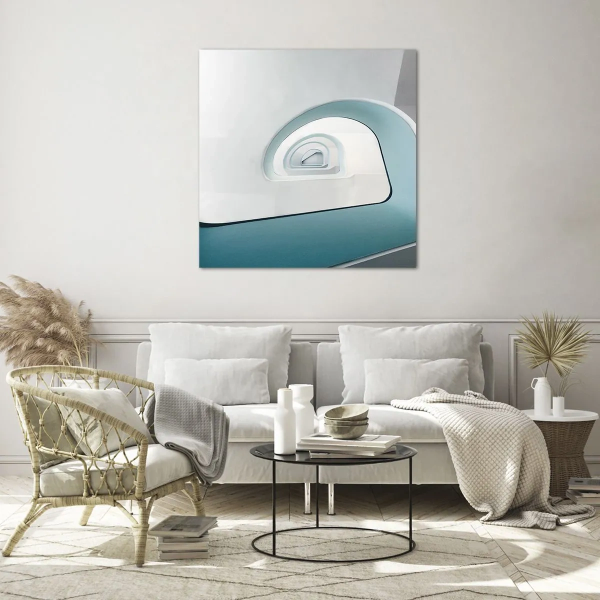 Impression sur verre - Image sur verre - Au profondeur du bleu - 50x50 cm