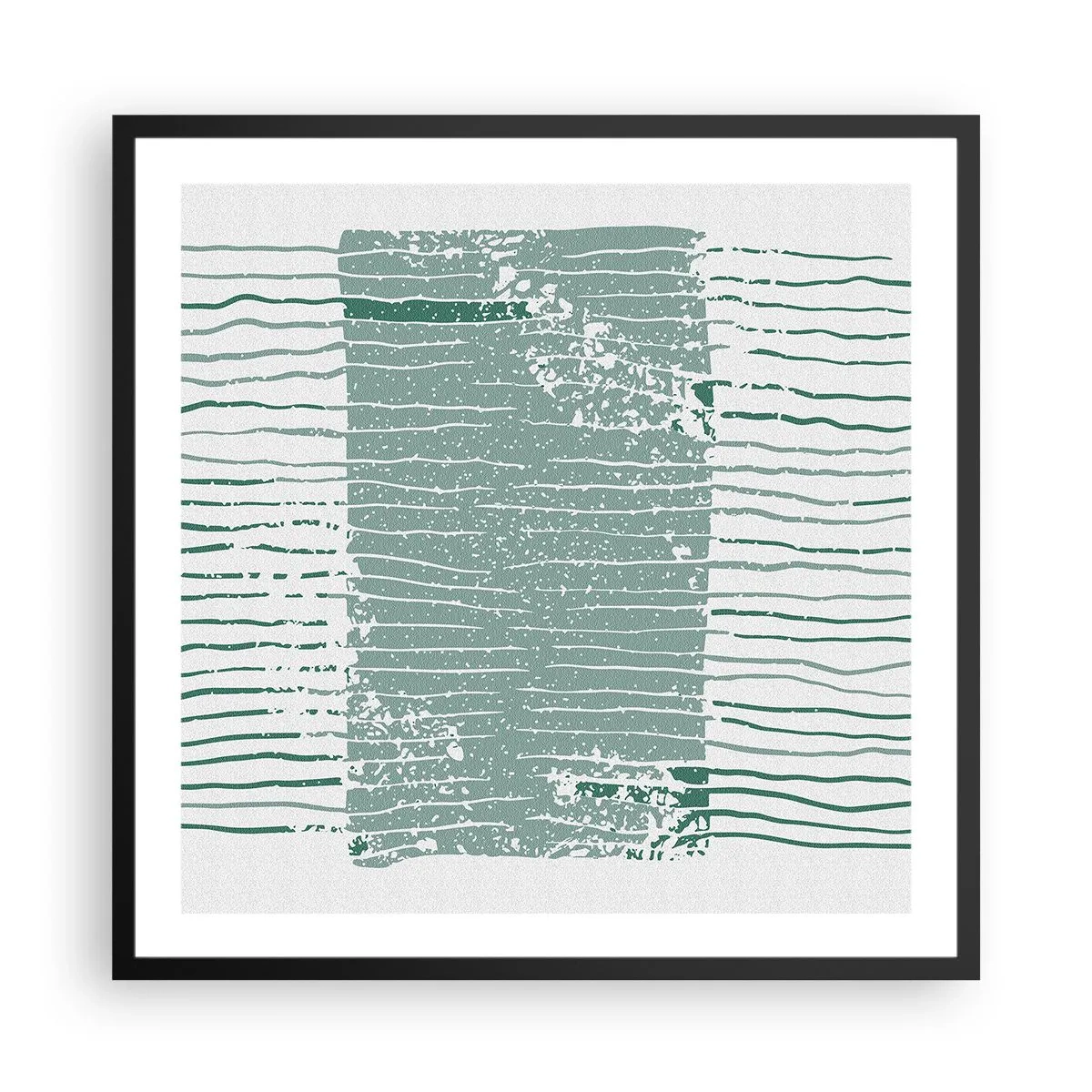 Affiche dans un cadre noir - Poster - Abstraction de la mer - 60x60 cm