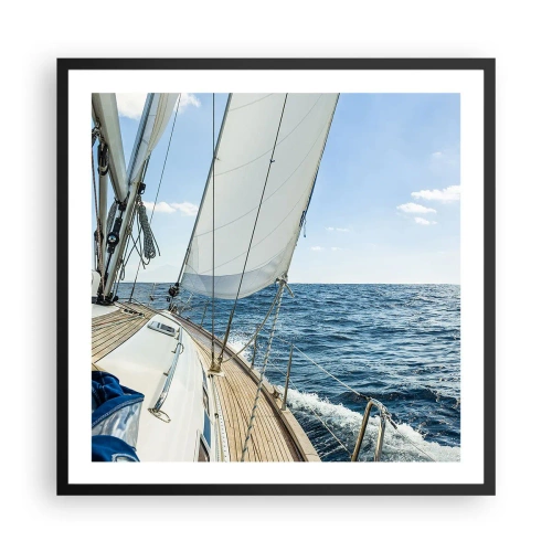 Affiche dans un cadre noir - Poster - Ohé, l'aventure - 60x60 cm