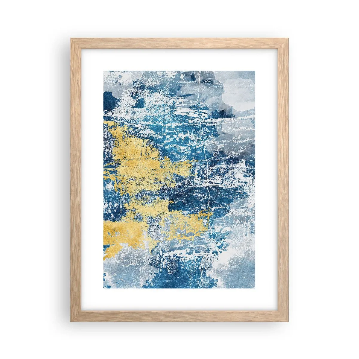 Affiche dans un chêne clair - Poster - Abstraction du temps - 30x40 cm