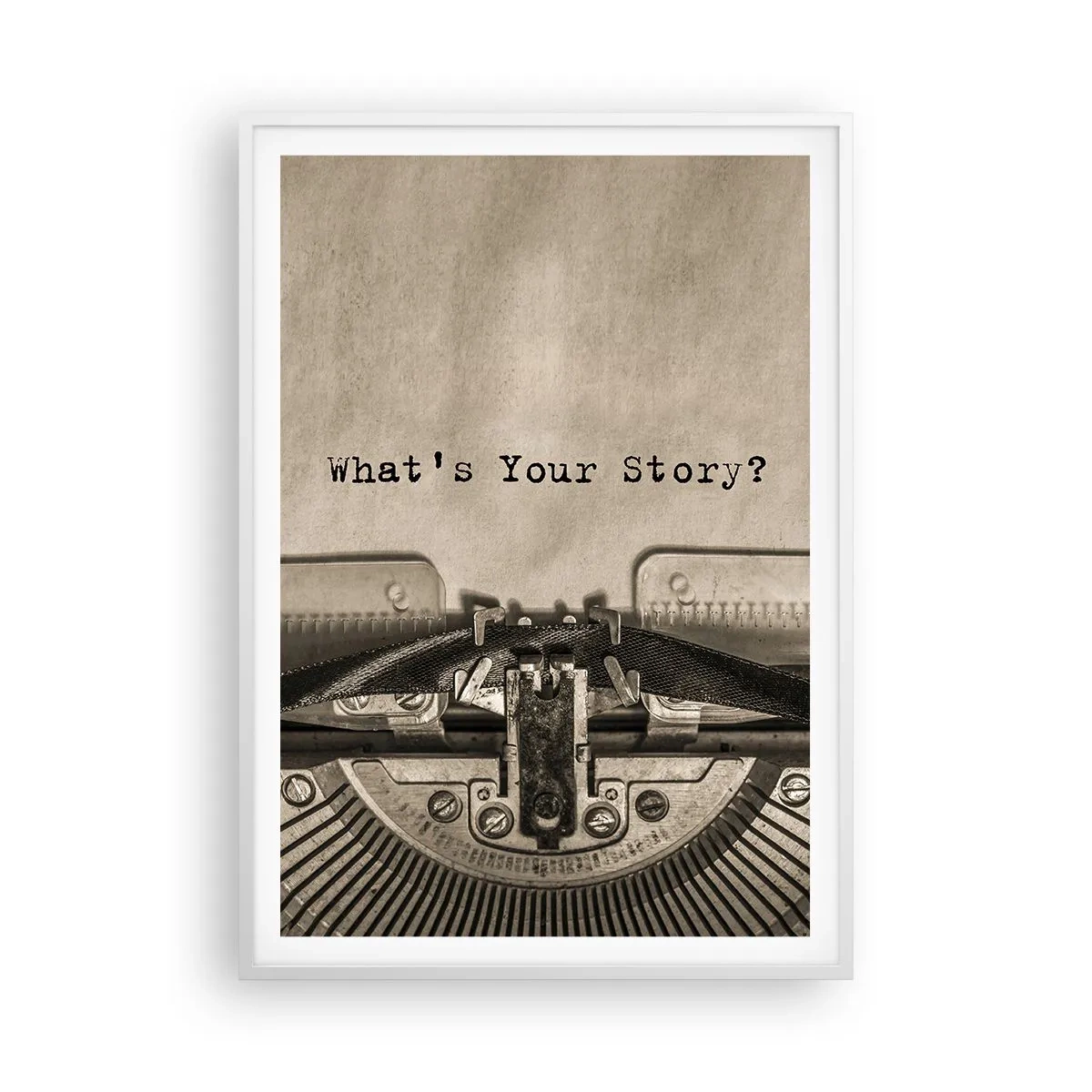 Affiche dans un cadre blanc - Poster - Réponds-moi - 70x100 cm