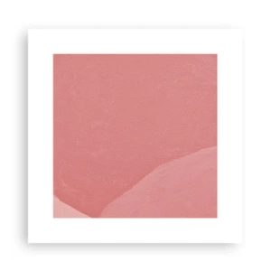 Affiche - Poster - Composition organique en rose - 30x30 cm