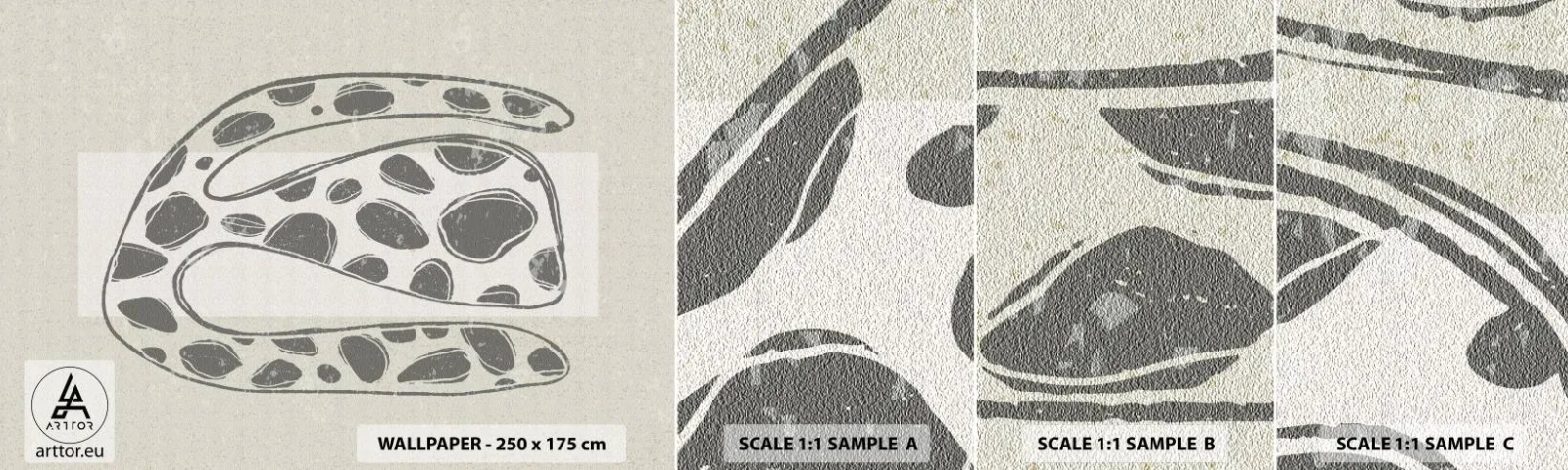 Échantillon de Papier Peint Autocollant Deluxe Sticker - Une étrange créature - Bohème, Minimalisme, Brillant - 100x30 cm